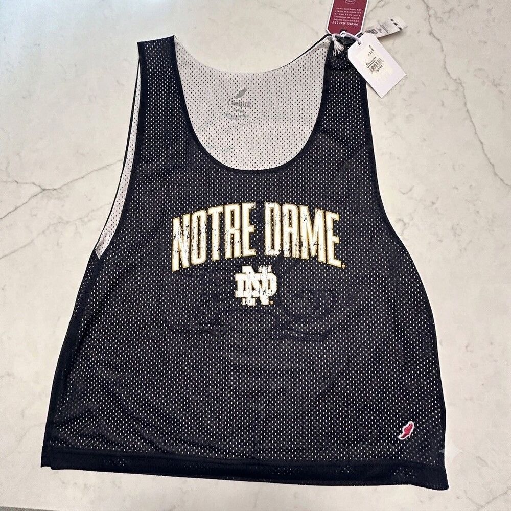 Notre Dame Fighting Irish  Large League Jersey Reversible Mesh Pinnie Tank Top